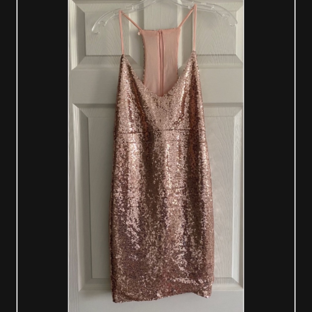 Rose gold glitter dress